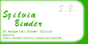 szilvia binder business card